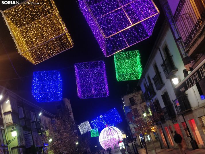 Luces de Navidad en Soria en 2020. SN 