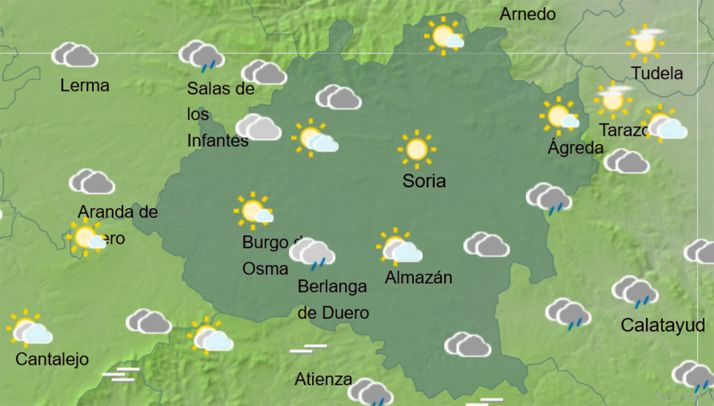 El tiempo en Soria: Nuboso y bajan las mínimas