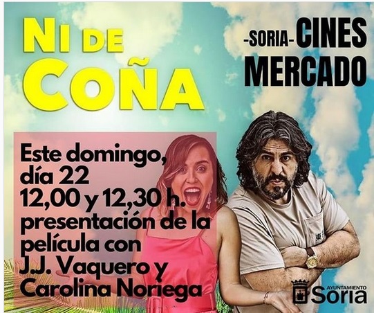 J.J. Vaquero y Carolina Noriega presentan en Cines Mercado su película Ni de Coña