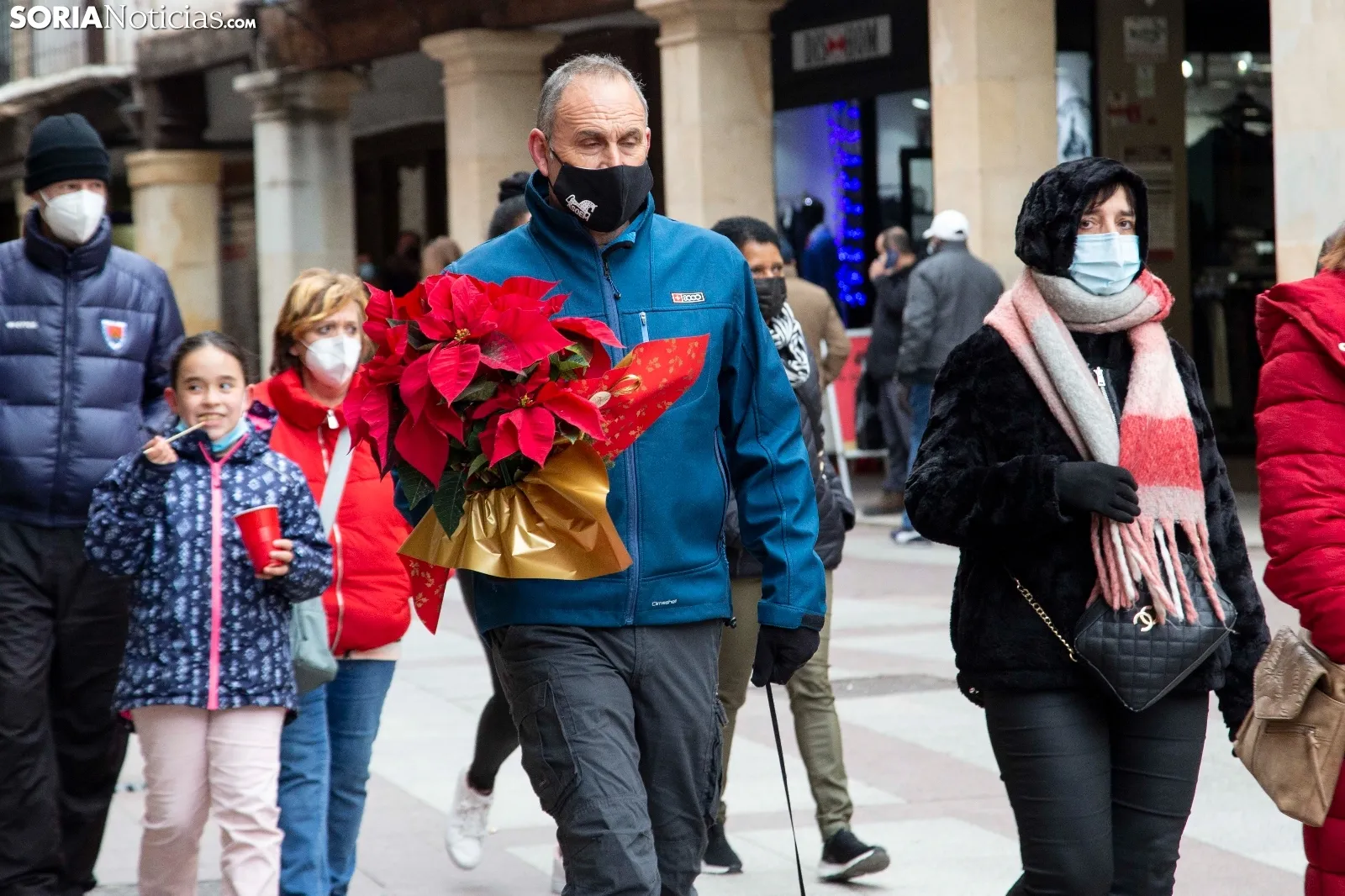 Navidad en el centro de Soria. /María Ferrer