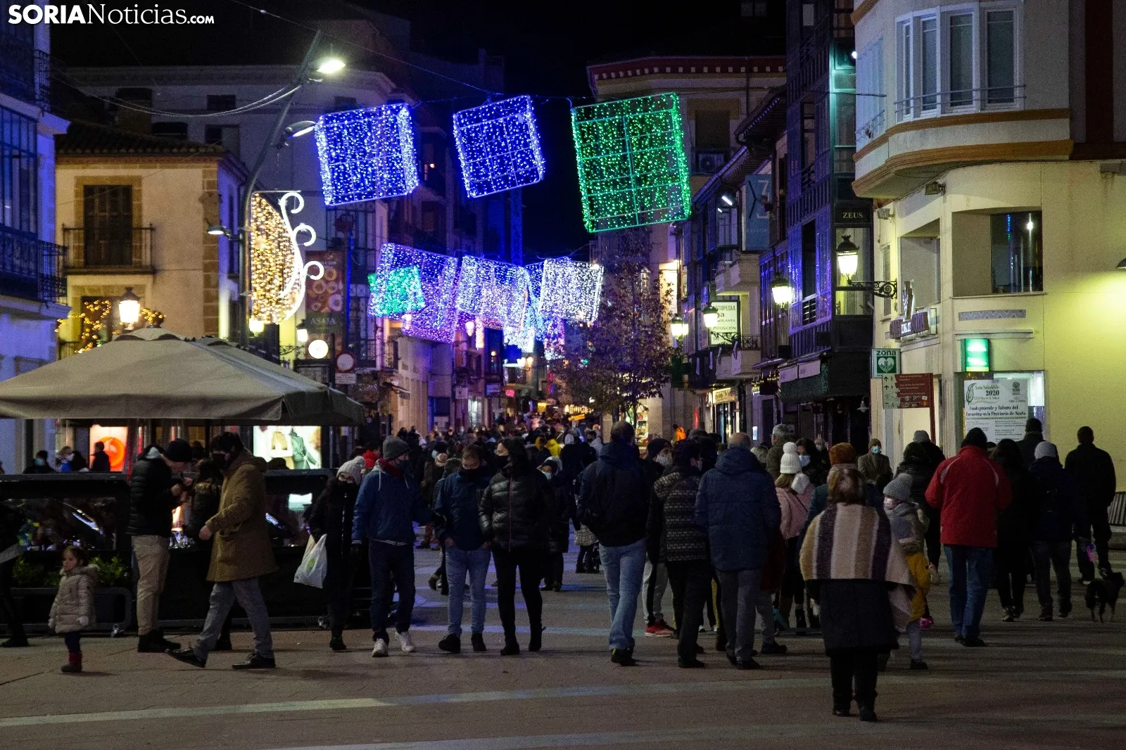 Navidad en el centro de Soria. /María Ferrer