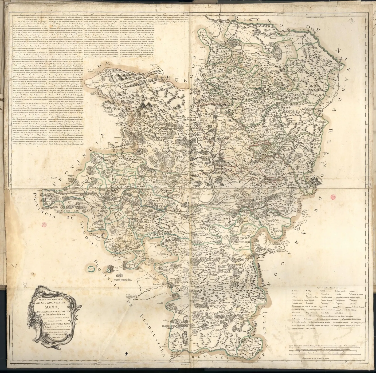 Mapa de Soria de 1783. Instituto Geográfico nacional.