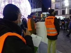 Una de las imágenes de la concentración de esta tarde. /SN