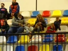 Una imagen de la función en el polideportivo de Camaretas, esta tarde. /SN