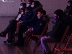 Una imagen de la función en el polideportivo de Camaretas, esta tarde. /SN