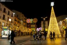 Navidad en el centro de Soria. /María Ferrer