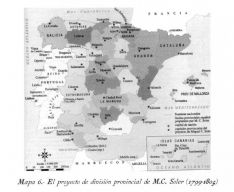 Mapas de la publicación 'División Territorial de España. Provincias y Partidos Judiciales.175 años', de Juan Gómez Díaz.