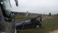 Accident del tren con un vehículo en Soria