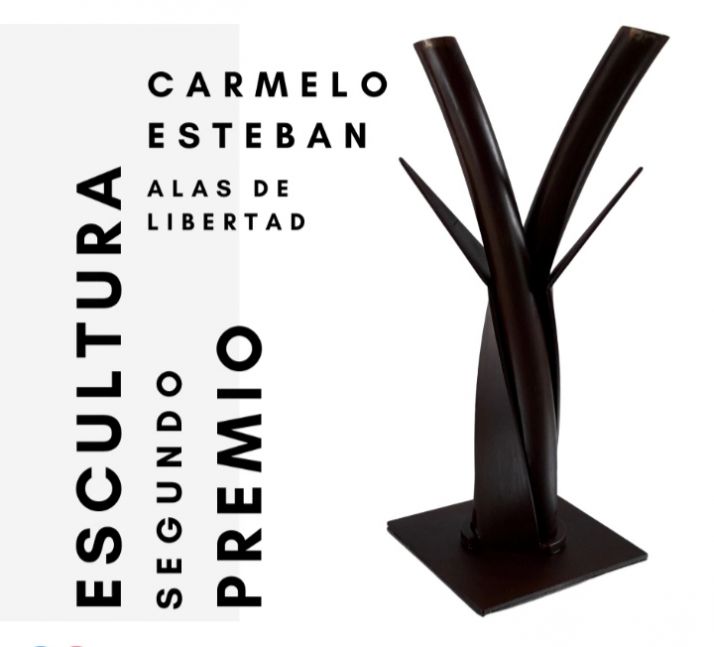 El soriano Carmelo Esteban, segundo premio de escultura en el certamen Askatasunarte