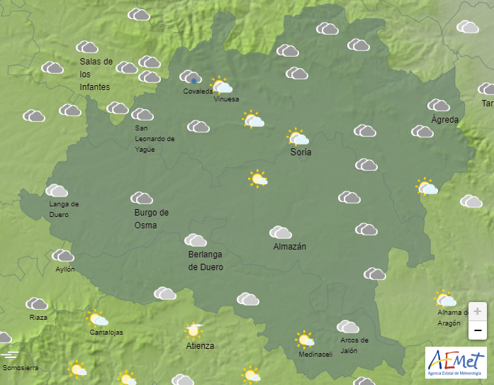 El tiempo hoy en Soria: día muy frío pero sin precipitaciones