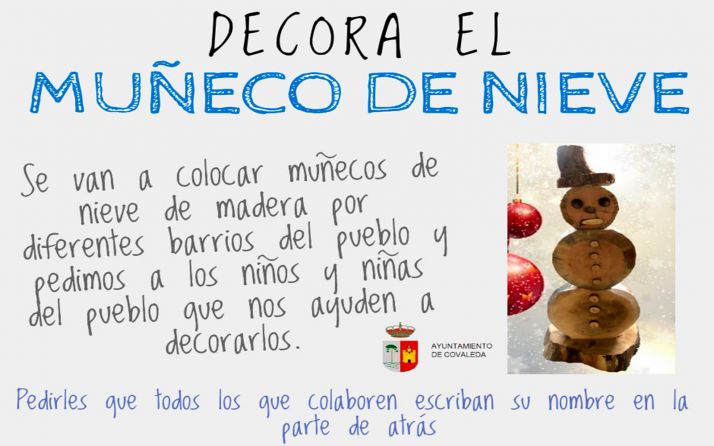 Covaleda instala muñecos navideños de madera para los niños