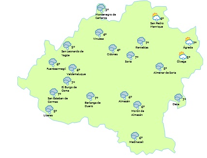 Tiempo de Soria a las 15:00 horas/eltiempo.es