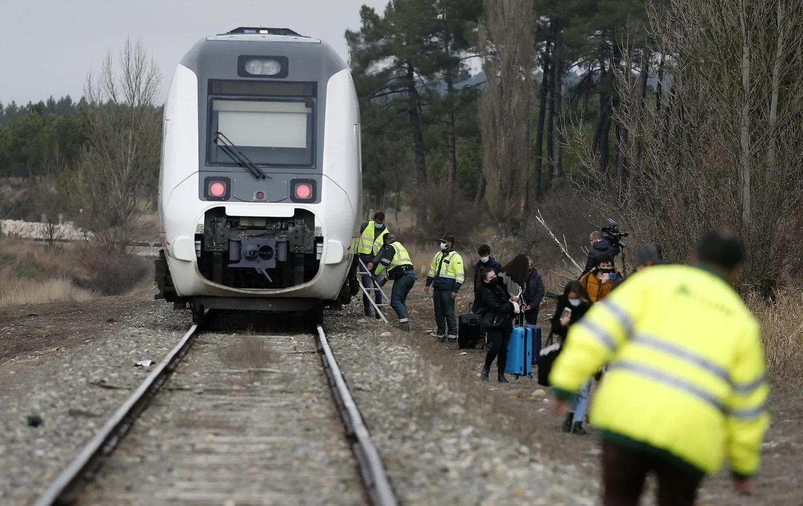 Accident del tren con un vehículo en Soria
