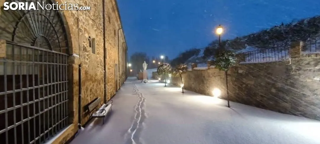 Una imagen del monasterio a primeras horas de la mañana de este sábado. /Consuelo Campos