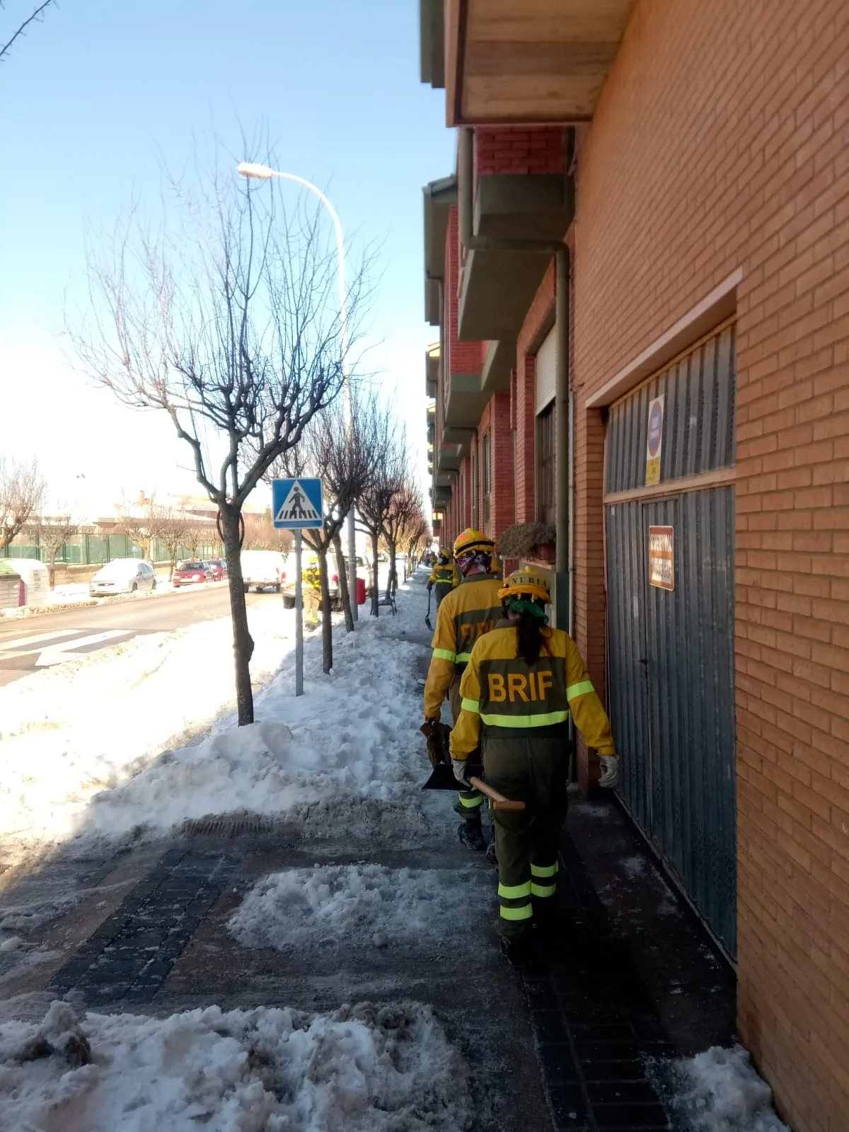 Imagen de los efectivos en la localidad del Moncayo. 