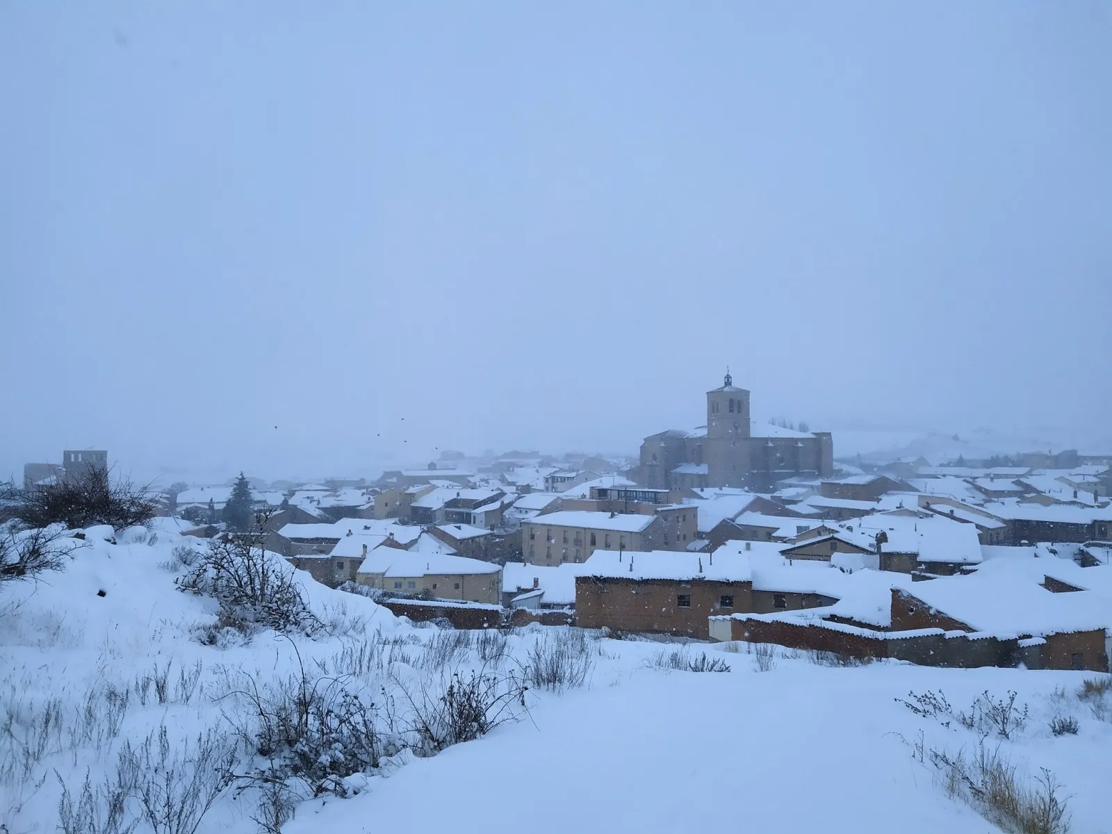 La nieve en Berlanga. /Íñigo Monge