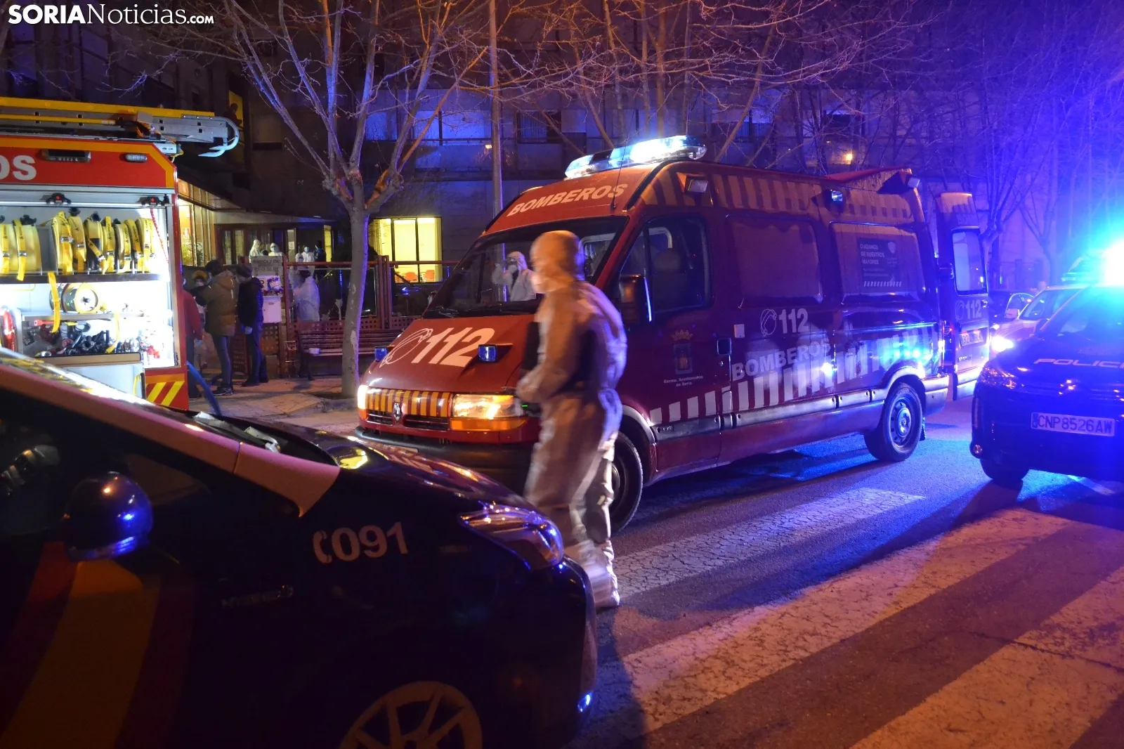 Una imagen del operativo desplegado esta noche. /SN