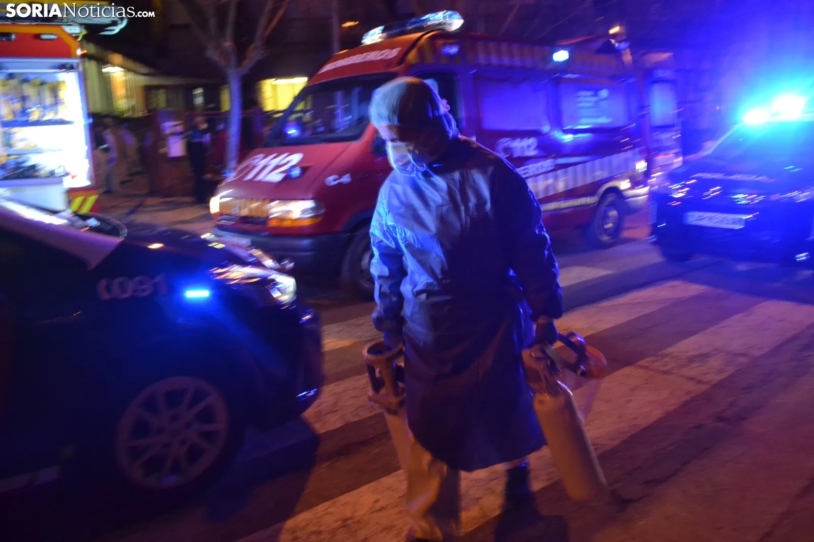 Una imagen del operativo desplegado esta noche. /SN