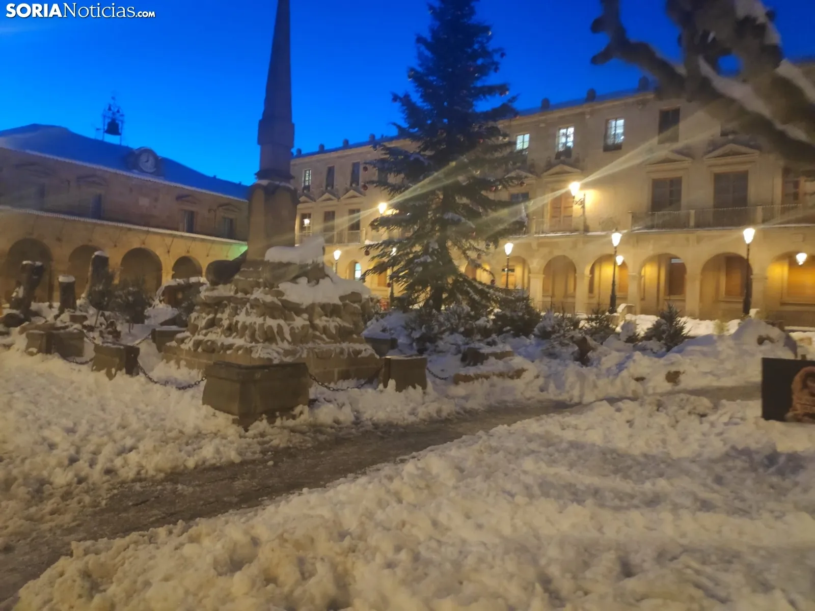 Así estaba la ciudad de Soria esta mañana. SN
