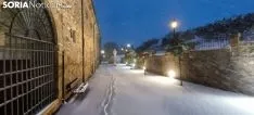 Una imagen del monasterio a primeras horas de la mañana de este sábado. /Consuelo Campos