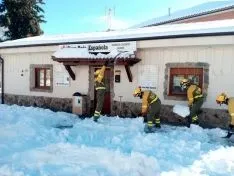 Imagen de los efectivos en la localidad del Moncayo. 