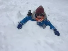 Juegos en la nieve.