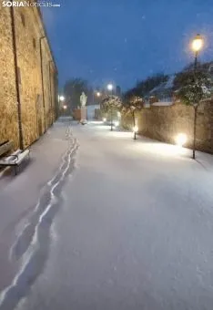 Una imagen del monasterio a primeras horas de la mañana de este sábado. /Consuelo Campos