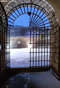 Una imagen del monasterio a primeras horas de la mañana de este sábado. /Consuelo Campos