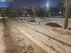 Así estaba la ciudad de Soria esta mañana. SN