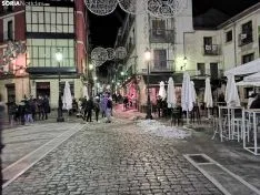 Aspecto de la plaza de Herradores a las 19:50 horas