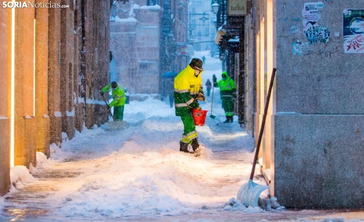 Muñoz Remacha: El alcalde critica la gestión de la nevada en Madrid, mientras muchas calles de Soria siguen intransitables