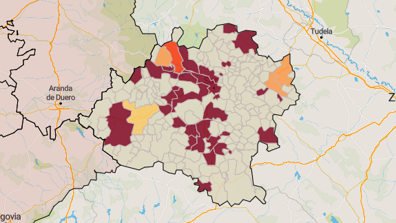 Coronavirus en Soria: 26 municipios superan el umbral de riesgo muy alto