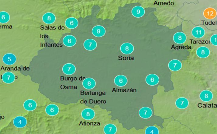 El tiempo en Soria hoy: Despejado y máximas suaves