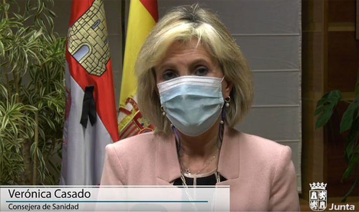 Verónica Casado en sus declaraciones tras la reunión de esta tarde. /Jta.