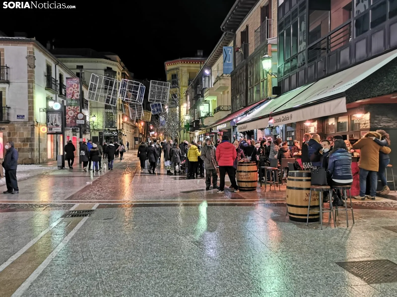 Aspecto de la plaza de Herradores a las 19:45 horas.