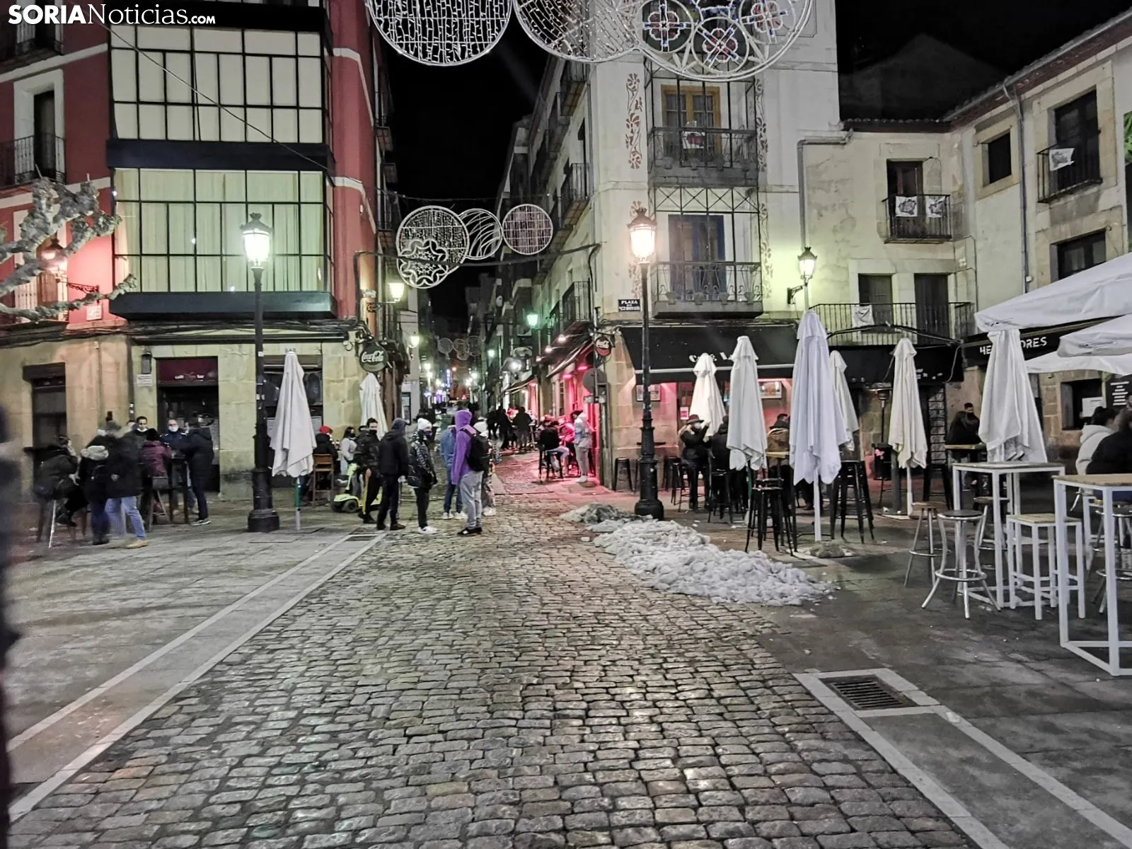 Aspecto de la plaza de Herradores a las 19:50 horas