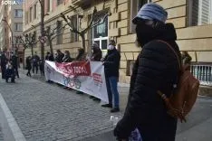 Una imagen de la concentración sindical de hoy. /SN