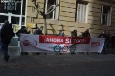 Una imagen de la concentración sindical de hoy. /SN