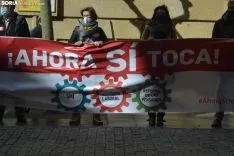 Una imagen de la concentración sindical de hoy. /SN