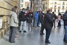 Una imagen de la concentración sindical de hoy. /SN
