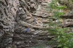 Fran Adrián Moreno en la vía Mata y Trae y en otros viajes de escalada alrededor del mundo. Luís Fidel Mateo