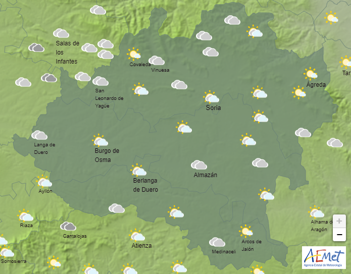 El tiempo en Soria: Remiten las lluvias pero bajas las temperaturas