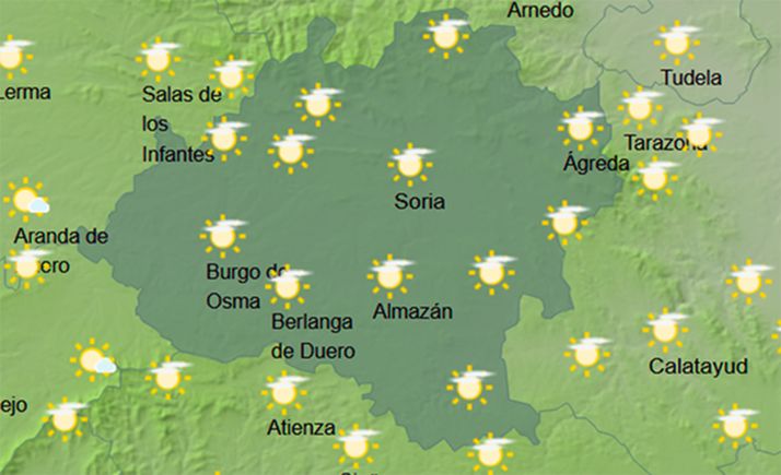 El tiempo en Soria: Sigue la nubosidad y mejoran las máximas