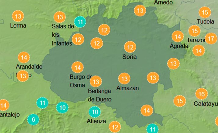El tiempo en Soria: Termómetros sin variaciones y posibles lloviznas