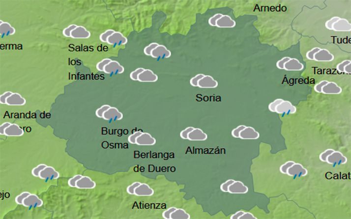 El tiempo en Soria: Domingo con lluvias por la tarde