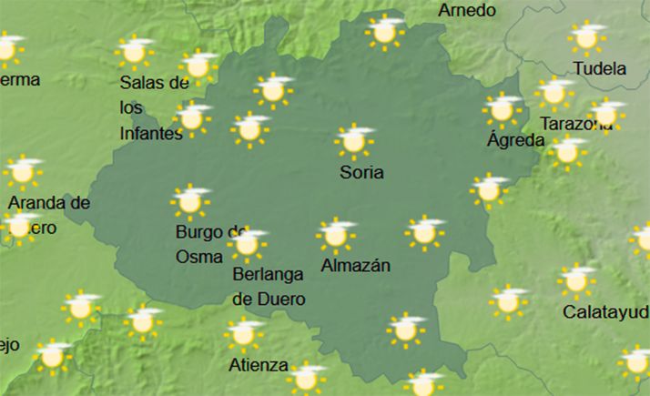 El tiempo en Soria: Más sol y repiten termómetros