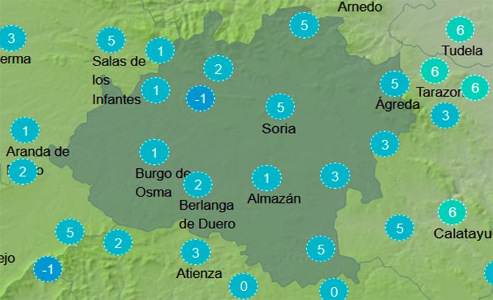 El tiempo en Soria: Mejoría de las mínimas y nubes altas