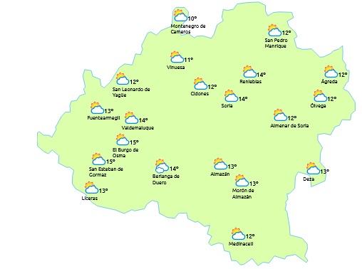 Tiempo de Soria a las 15:00 horas/eltiempo.es