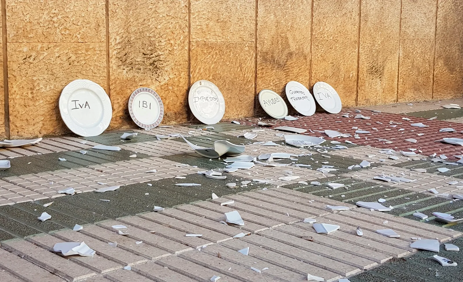 Una imagen del acto de protesta. 