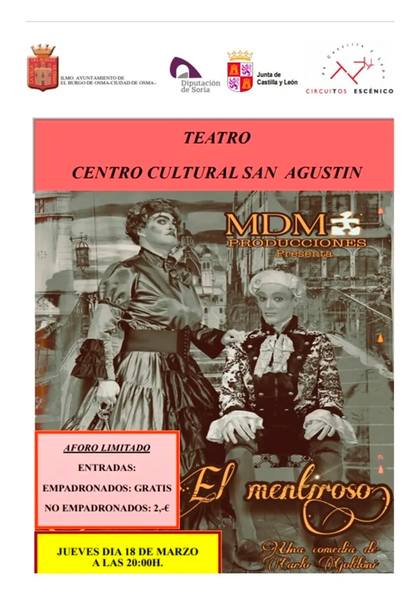 El cartel de la función. 